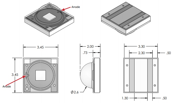 Mechanical Drawing - Cree LED XLamp® XP-E LEDs